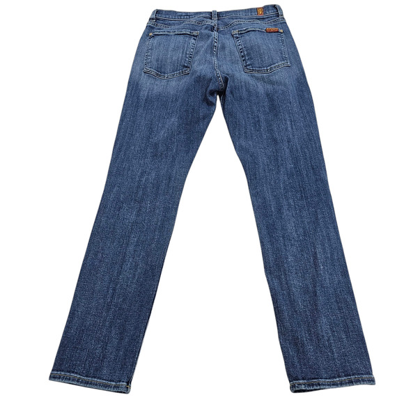 7 For All Mankind Jeans Womens Size 28 Josefina High Waist Button Fly Distressed - Picture 2 of 16
